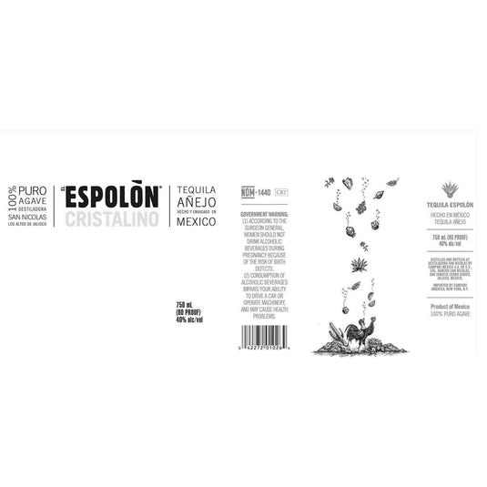 Espolon Cristalino Anejo - Main Street Liquor